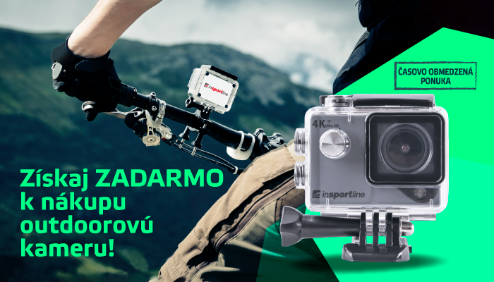 K bicyklu alebo elektrokolobežke 4K outdoorová kamera zadarmo!