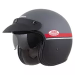 Moto prilba Cassida Oxygen Jawa OHC 2.0 šedá matná/červená/čierna/biela