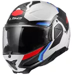 Preklápacia prilba LS2 FF910 Advant II Triple White Blue Red P/J