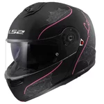 Výklopná prilba LS2 FF908 Strobe II Lux Matt Black-Pink