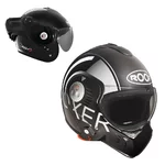Preklápacia moto prilba Roof Boxer V8 Grafic P/J - čierno-šedá