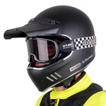 Moto prilba W-TEC Black Heart Retron s okuliarmi Chesster