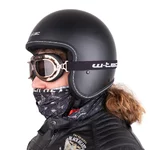 Chopper prilba W-TEC Badachos s okuliarmi Steamrust