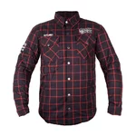 Moto košeľa W-TEC Black Heart Rattlesneak - čierna s červeným pruhom