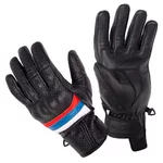 Letné kožené moto rukavice W-TEC Laudero - čierna