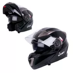 Výklopná moto prilba W-TEC Pezzon - čierno-bronzová
