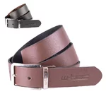 Kožený opasok W-TEC Machoo - 2. akosť - hnedá/čierna