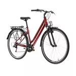Mestský bicykel Kross Sentio 1.0 28" - model 2025 - rubín / šedá / lesk