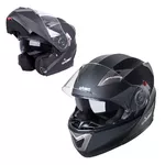 Výklopná moto prilba W-TEC Pezzon - matne čierna-bronzová