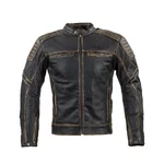 Kožená moto bunda W-TEC Mungelli - 2.akosť - vintage hnedá