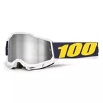Motokrosové okuliare 100% Accuri 2 Mirror - Torc biela, zrkadlové plexi