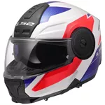 Výklopná moto prilba LS2 FF902 Scope II Duria White Blue Red