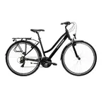 Dámsky trekingový bicykel Kross Trans 1.0 28" SR Gen 007 - čierna / šedá / strieborná / lesk