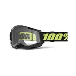 Motokrosové okuliare 100% Strata 2 New - Solar čierne, číre plexi