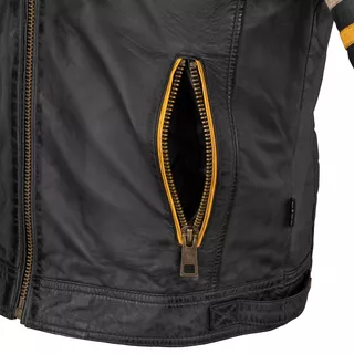 Pánska kožená moto bunda W-TEC Traction - čierna