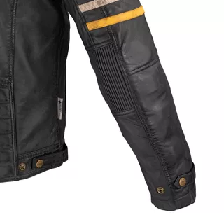 Pánska kožená moto bunda W-TEC Traction - čierna