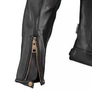 Dámska kožená moto bunda W-TEC Stripe Lady - čierna