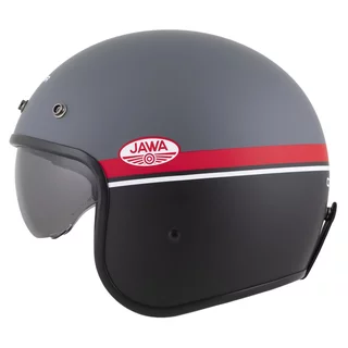 Moto prilba Cassida Oxygen Jawa OHC 2.0 šedá matná/červená/čierna/biela