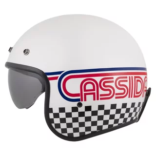 Moto prilba Cassida Oxygen Rondo 2.0 biela perleť/červená/modrá/čierna