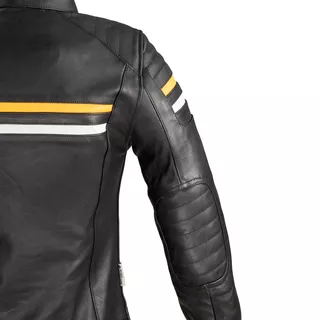 Dámska kožená moto bunda W-TEC Stripe Lady - čierna