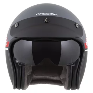 Moto prilba Cassida Oxygen Jawa OHC 2.0 šedá matná/červená/čierna/biela