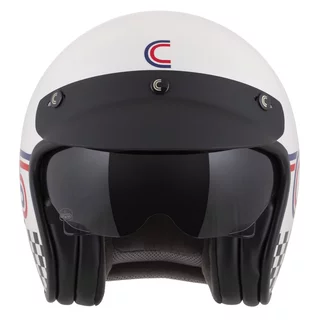 Moto prilba Cassida Oxygen Rondo 2.0 biela perleť/červená/modrá/čierna