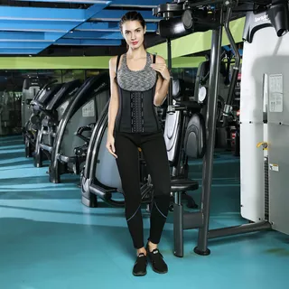 Fitness korzet s ramienkami inSPORTline Corsup - čierna