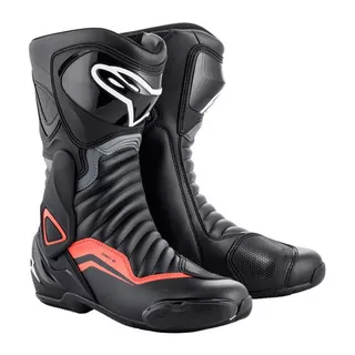 Moto topánky Alpinestars S-MX 6 čierna/šedá/červená fluo - čierna/šedá/červená fluo - čierna/šedá/červená fluo