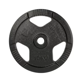 Liatinový kotúč inSPORTline Hamerton Black 10 kg 30 mm