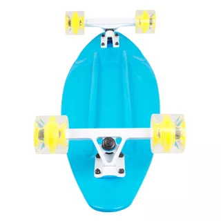 Plastový longboard WORKER Pike 36" so svietiacimi kolieskami - zelená