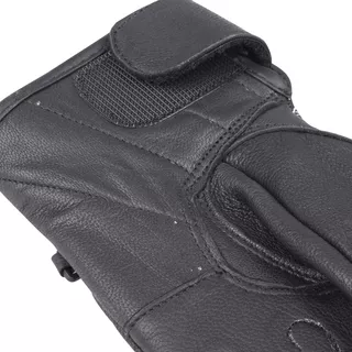 Dámske kožené moto rukavice W-TEC Malvenda - čierna s ružovou grafikou