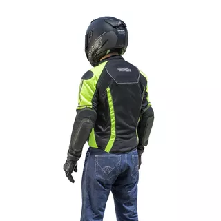 Letná airbagová bunda Helite Vented Hivis, mechanická s trhačkou - zeleno-žltá