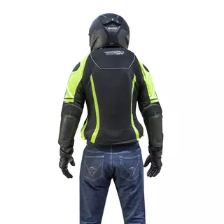 Letná airbagová bunda Helite Vented Hivis, mechanická s trhačkou - zeleno-žltá