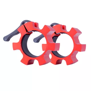 Set olympijských hliníkových objímok inSPORTline CL-21 50mm - strieborná - červená