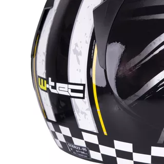 Otvorená prilba W-TEC FS-715B Union Black - 2.akosť - čierna s grafikou