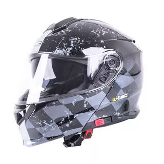 Výklopná moto prilba W-TEC V271 - čierno-šedá