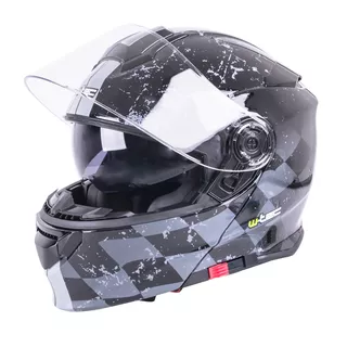 Výklopná moto prilba W-TEC V271 - čierno-šedá