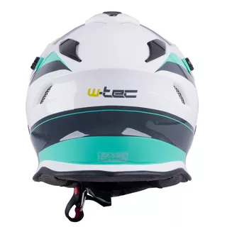 Moto prilba W-TEC V331 - čierno-modro-oranžová
