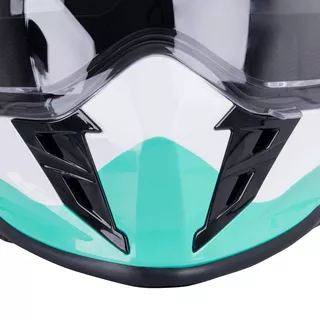 Moto prilba W-TEC V331 - čierno-modro-oranžová