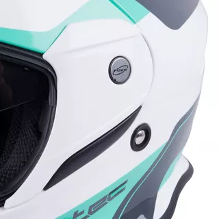 Moto prilba W-TEC V331 - čierno-modro-oranžová
