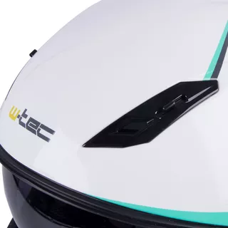 Moto prilba W-TEC V331 - čierno-modro-oranžová