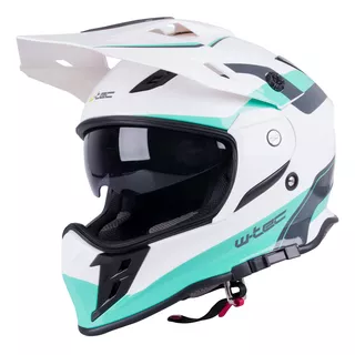 Moto prilba W-TEC V331 - čierno-modro-oranžová
