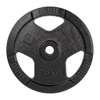 Liatinový kotúč inSPORTline Hamerton Black 15 kg 30 mm
