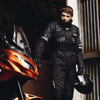 Pánske moto nohavice W-TEC Rusnac - čierno-zelená