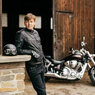 Pánske moto jeansy W-TEC A-1013 - čierna