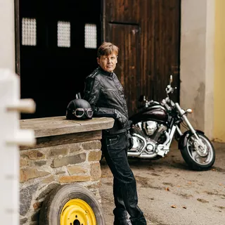 Pánske moto jeansy W-TEC A-1013 - čierna