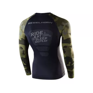 Moto thermo tričko Rebelhorn Freeze Jersey LS - čierna-kamufláž