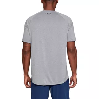 Pánske tričko Under Armour Tech SS Tee 2.0 - Steel Light Heather/Black