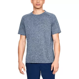 Pánske tričko Under Armour Tech SS Tee 2.0 - Steel Light Heather/Black