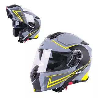 Výklopná moto prilba W-TEC V271 - čierno-šedá
